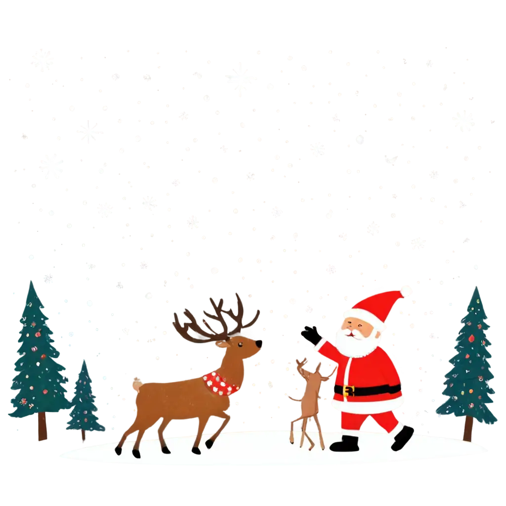 Santa-Claus-Riding-a-Reindeer-PNG-Festive-Night-Sky-Design-for-Holiday-Cheer