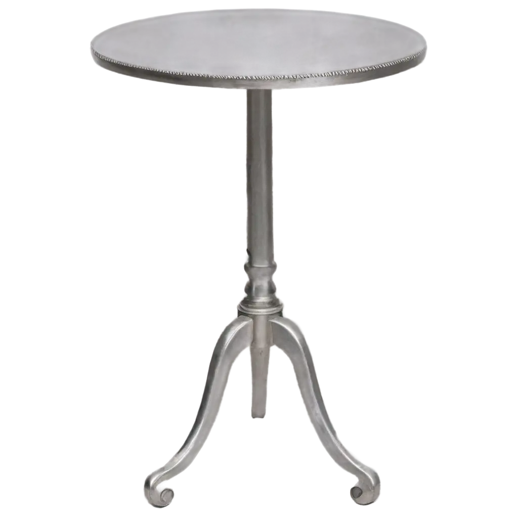 Small-Round-Silver-Table-PNG-Perfect-for-Transparent-and-HighQuality-Designs