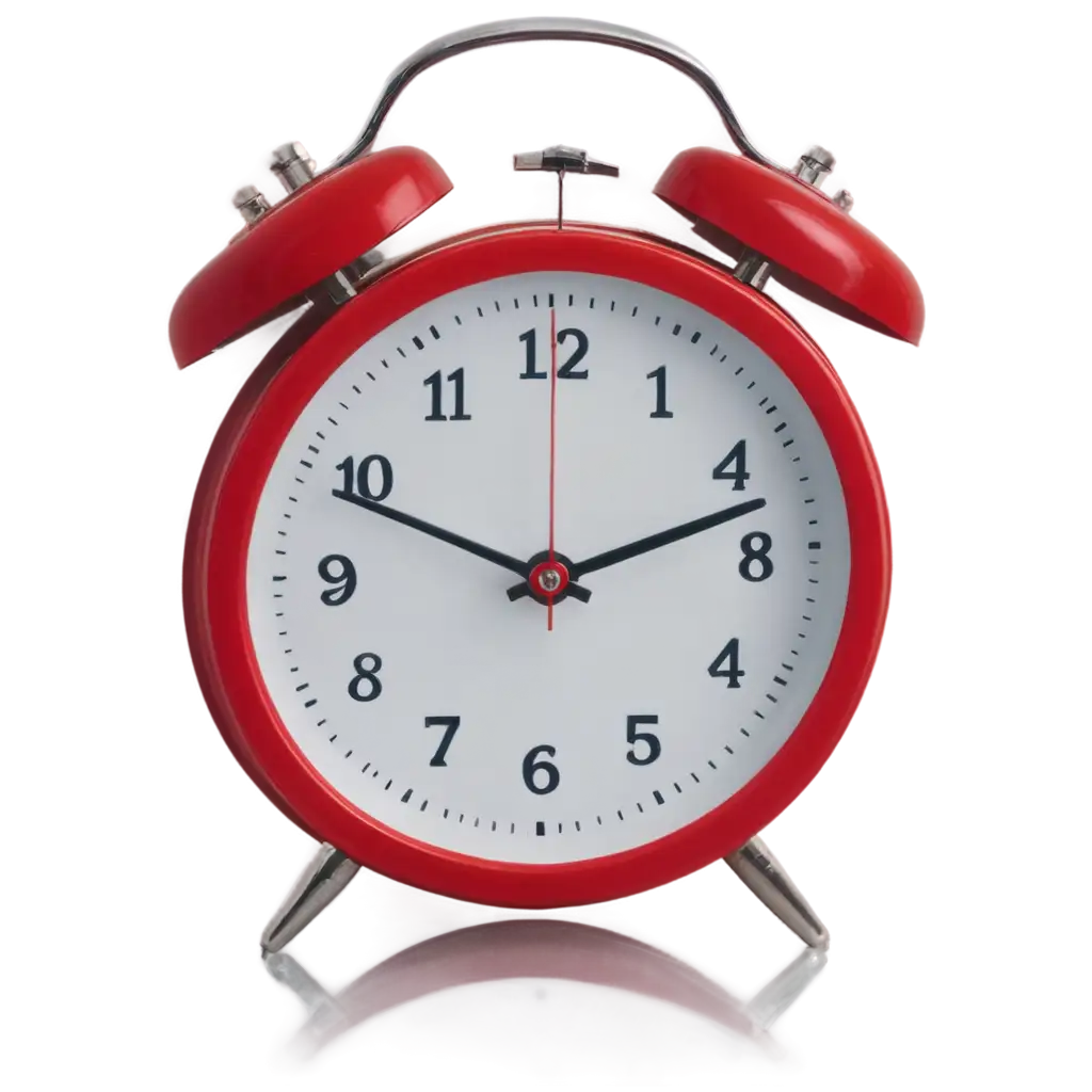 Red alarm clock, front