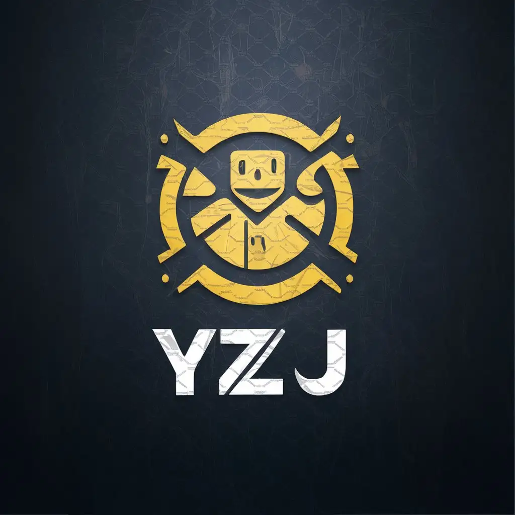 a vector logo design,with the text "YZJ", main symbol:cyberpunk type,Moderate,be used in Internet industry,clear background