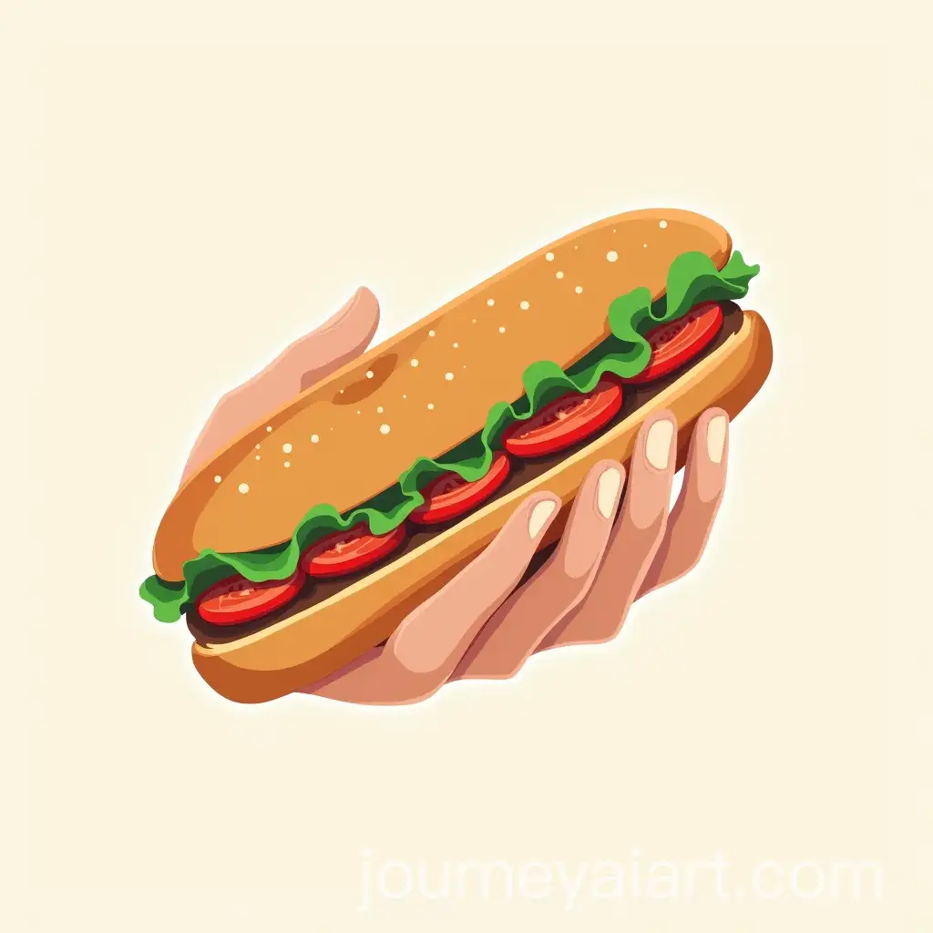 TurkishAI-Image-Prompt-Expansioninspired-Kefta-Sandwich-with-Hand-Design-Logo