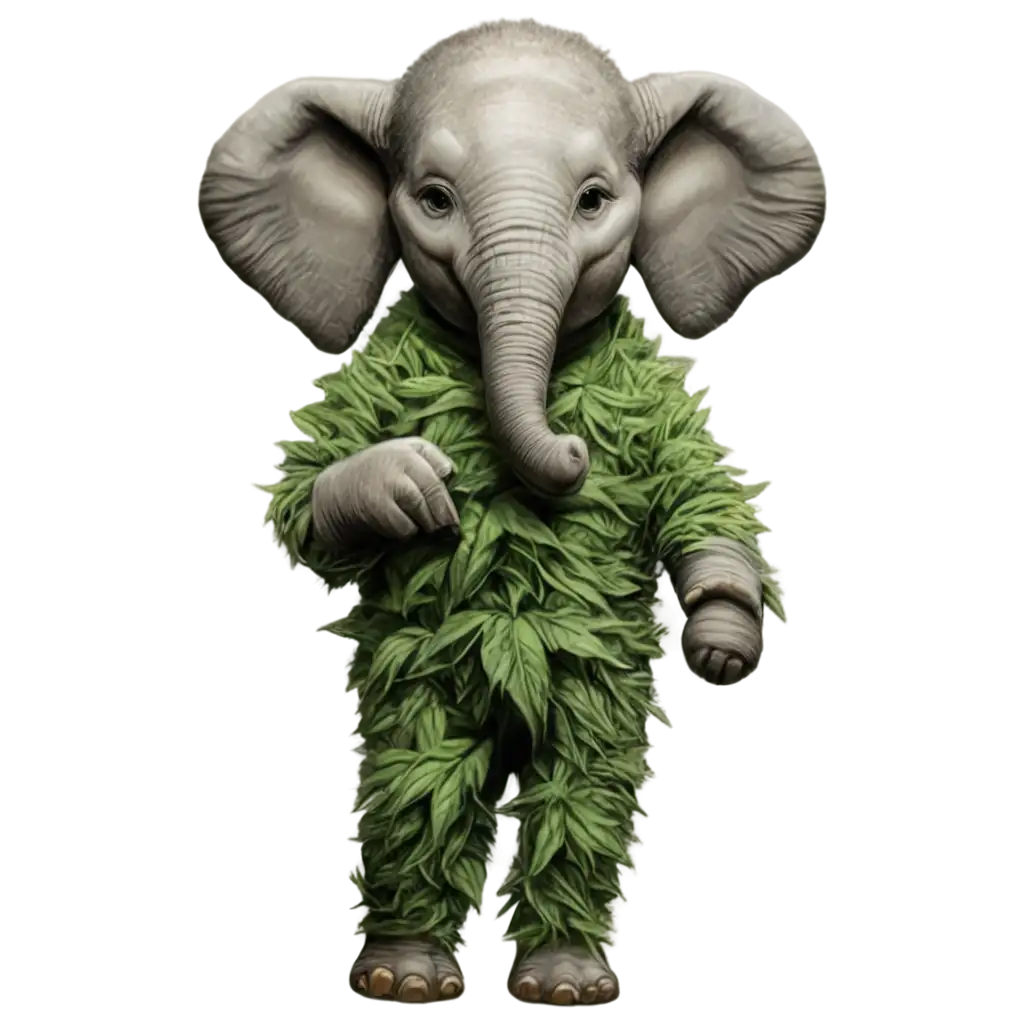 Elephant-High-on-Marijuana-PNG-Image-HighQuality-Transparent-Art-for-Diverse-Uses