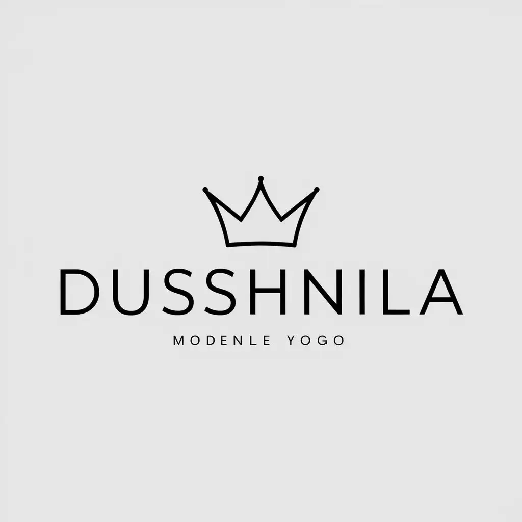 LOGO-Design-for-DUSSHNILA-Minimalistic-Crown-on-Clear-Background