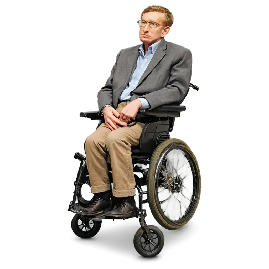 create a PNG of Stephen Hawking's physique