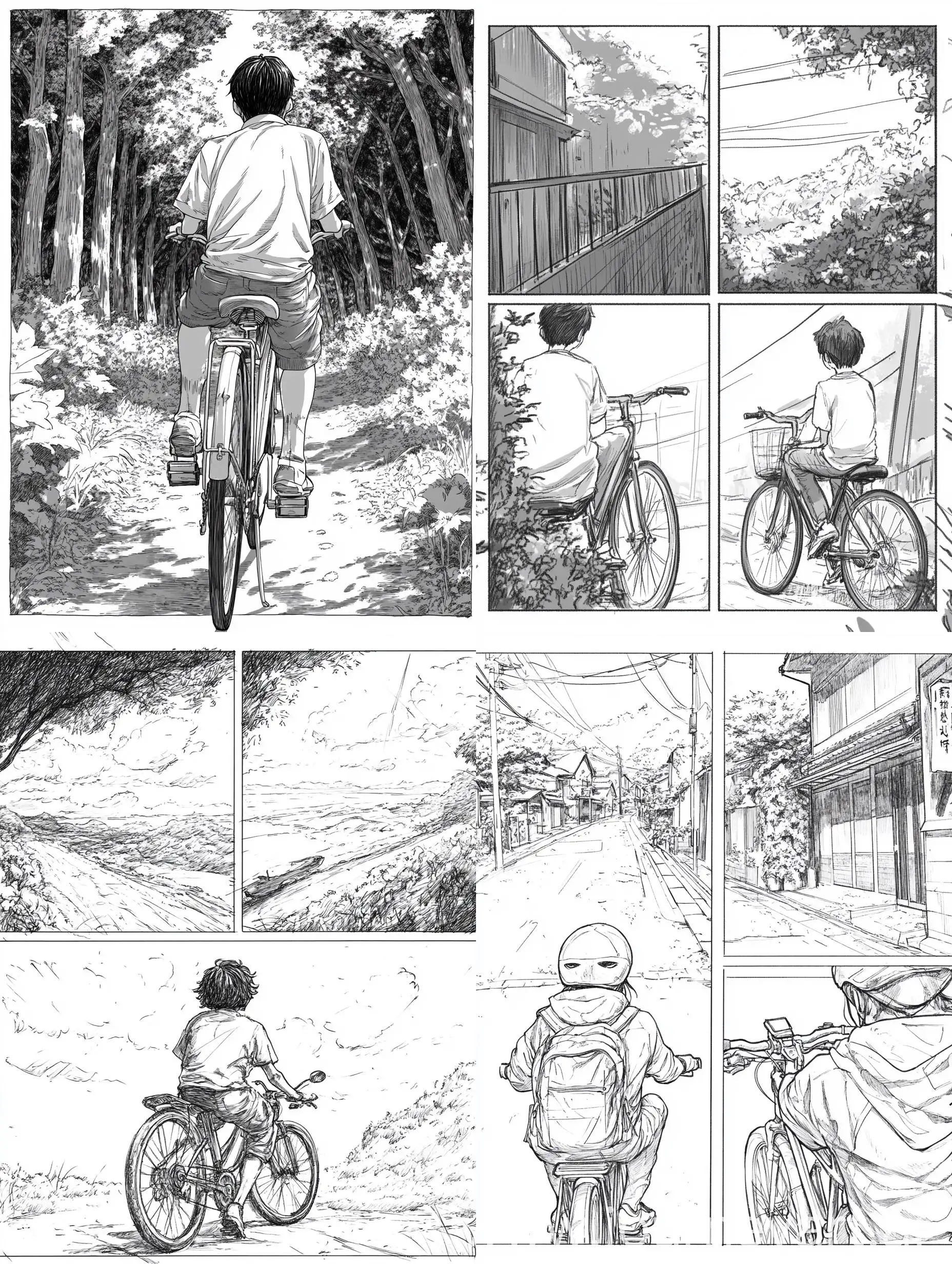 Person-Stopping-Bicycle-in-Japanese-Manga-Style