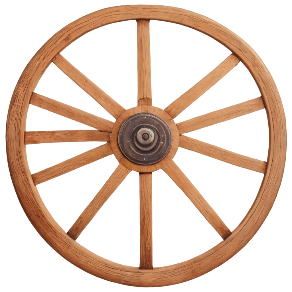 Wooden-Wheel-PNG-A-HighQuality-Image-for-Diverse-Applications