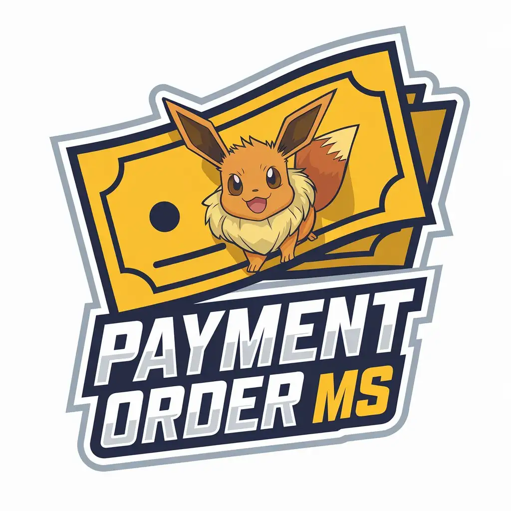 LOGO Design for Payment Order MS Vector Logo Featuring Eevee with Bright Bill for Finance Industry