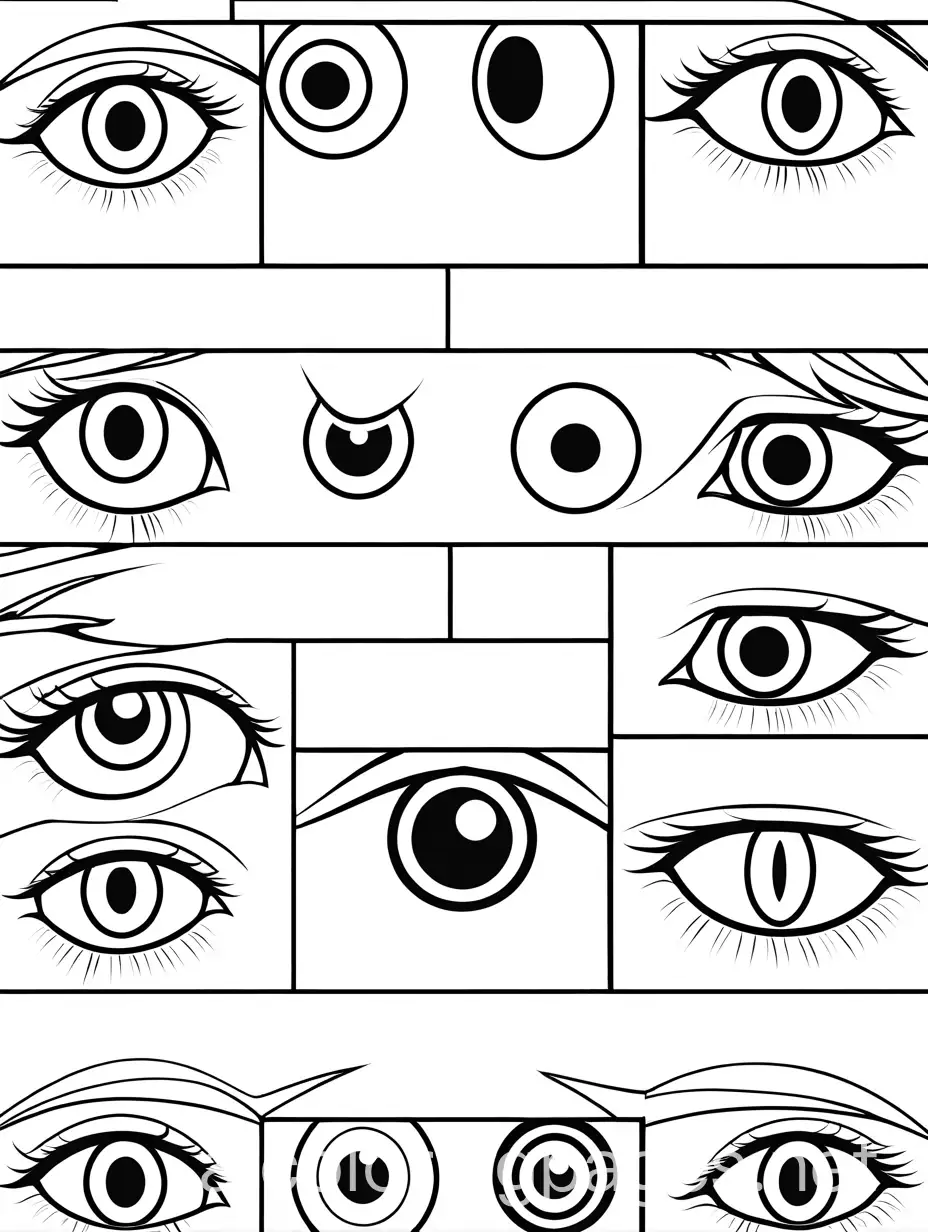 Anime-Eye-Keychains-Closeup-Designs-Coloring-Page-for-Kids