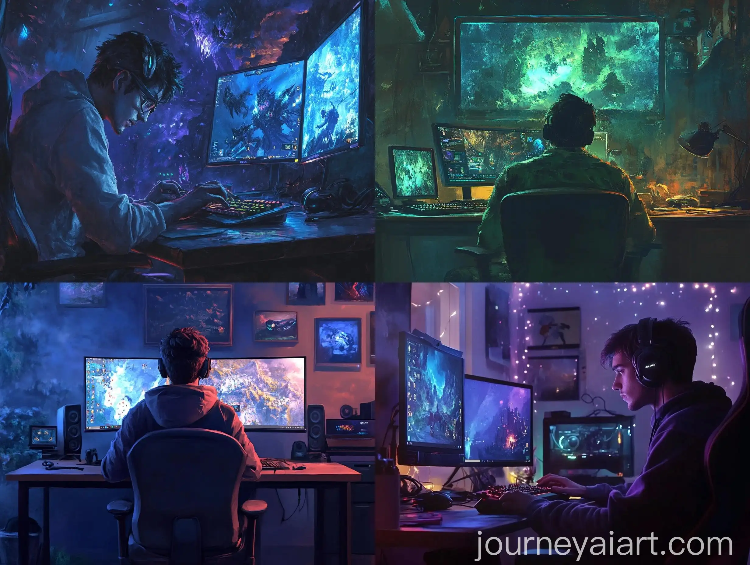 Gamer-Playing-Dota-Realistic-Gaming-Scene