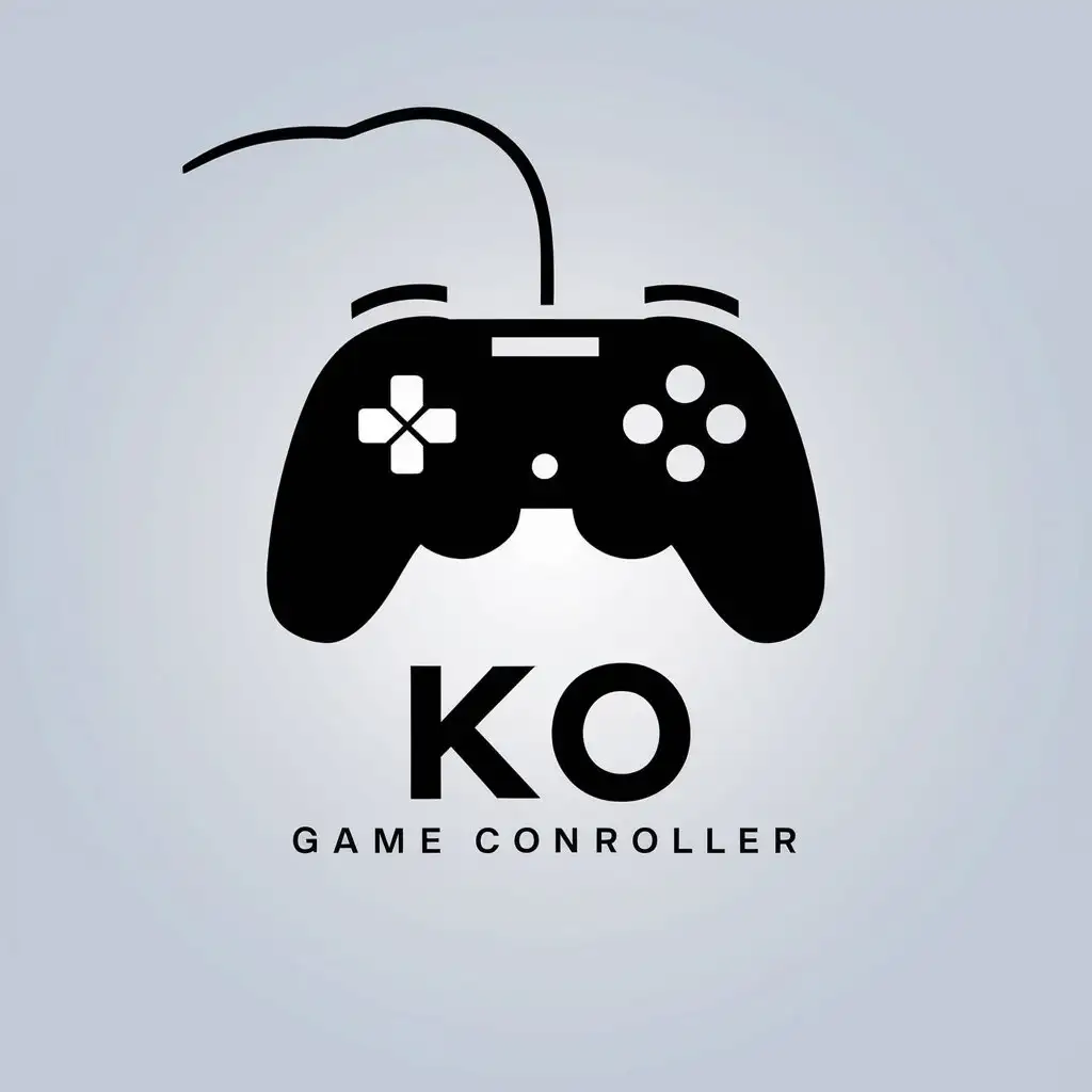 a vector logo design,with the text "KO", main symbol:game controller,Minimalistic,be used in Technology industry,clear background