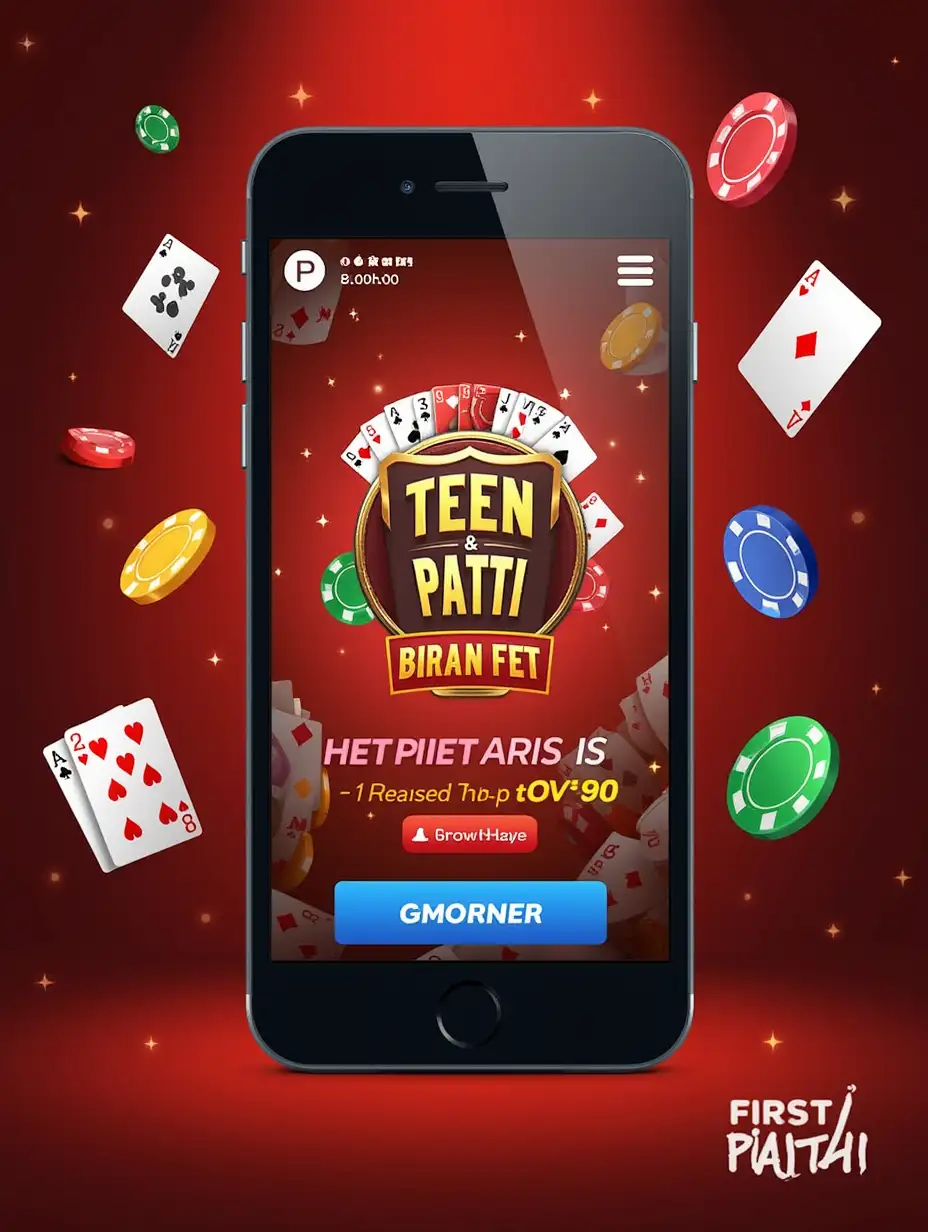 Teen patti mobile game advertisement