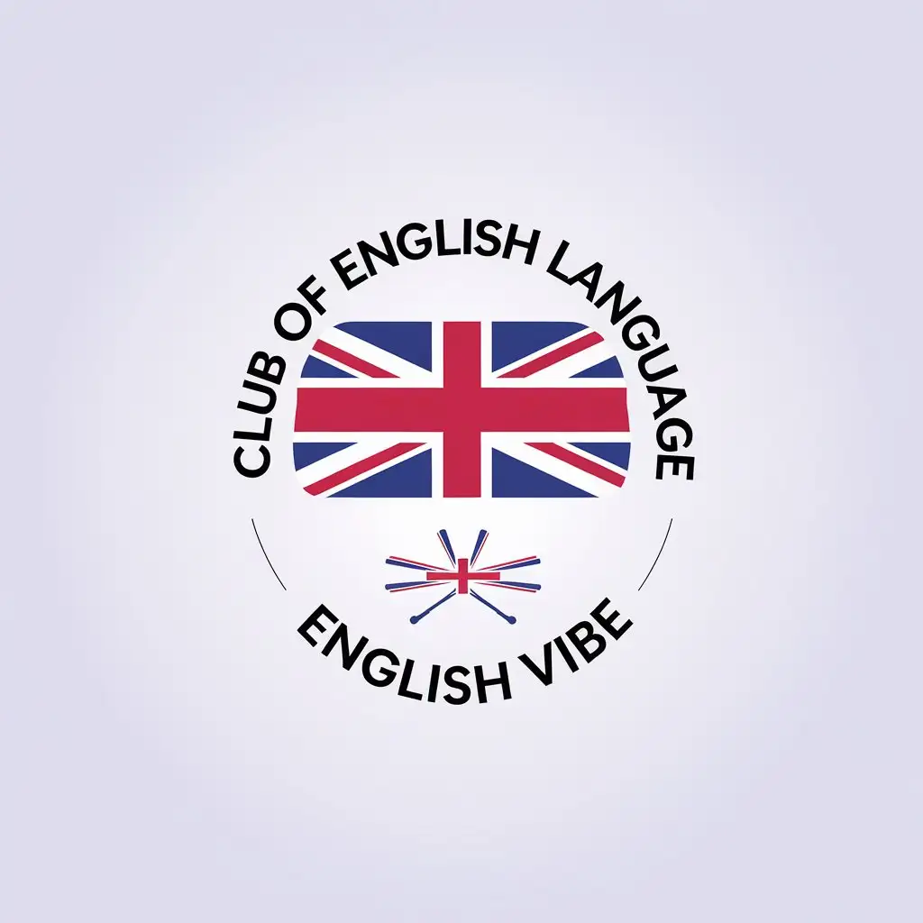 LOGO-Design-for-Club-of-English-Language-Minimalistic-Flag-of-Great-Britain-with-Clear-Background