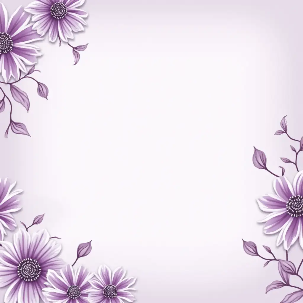 Delicate Purple Floral Scrapbooking Paper Design