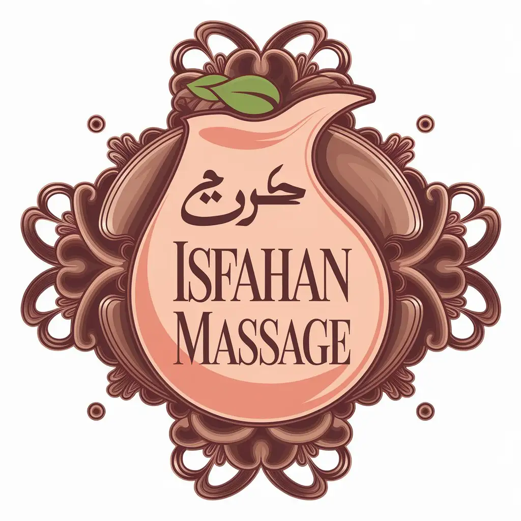 LOGO-Design-for-Isfahan-Massage-Peach-Skin-Texture-Massage-Elements-and-Clear-Background