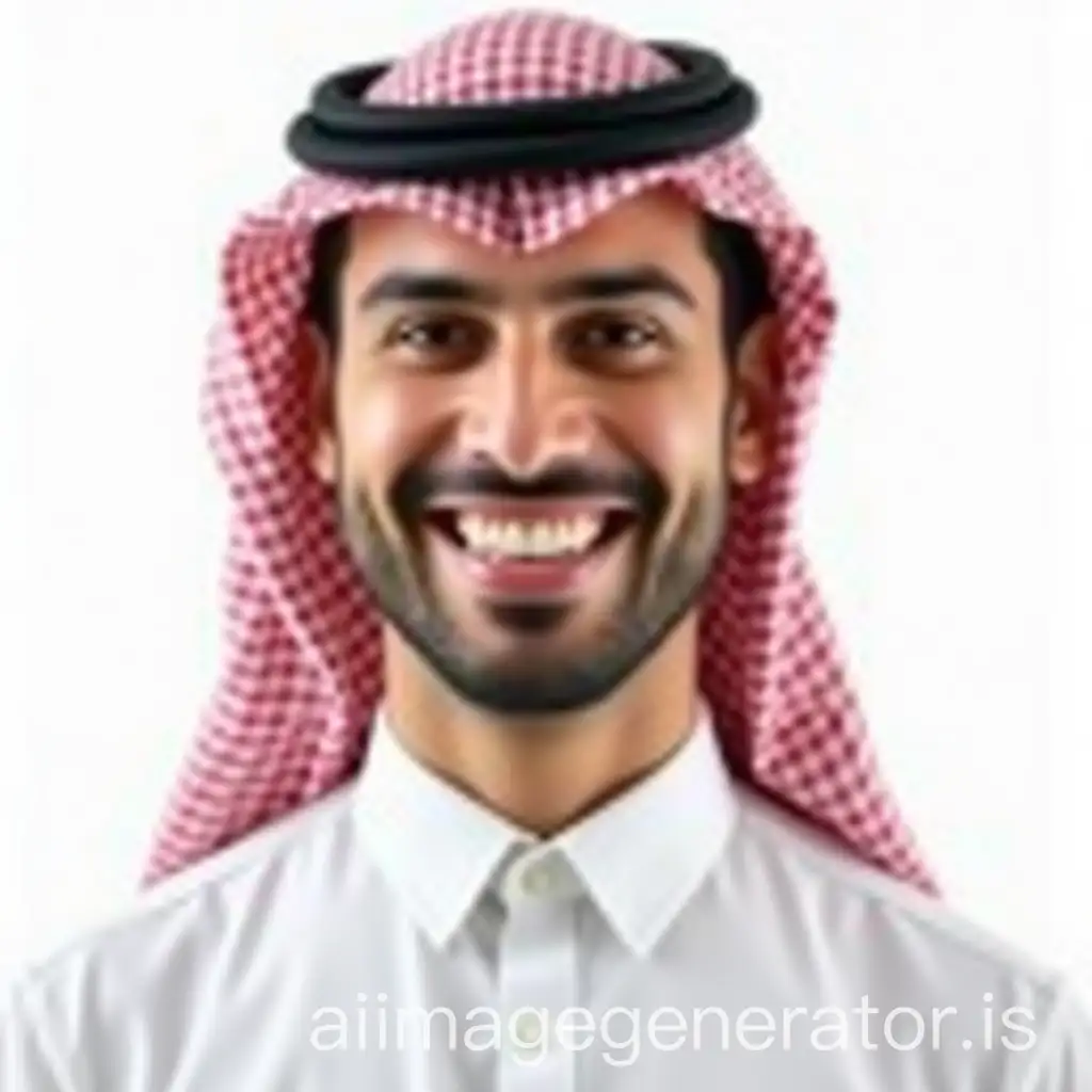 Saudi-Man-with-Orthodontic-Braces-on-a-White-Background