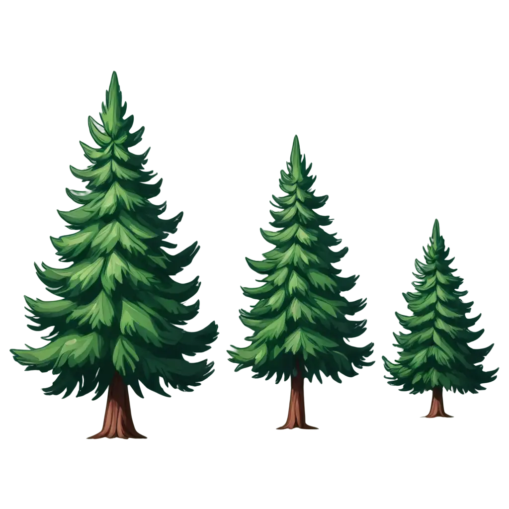 Spruce-Cartoon-Style-PNG-Image-for-Creative-Projects-HighQuality-and-Versatile