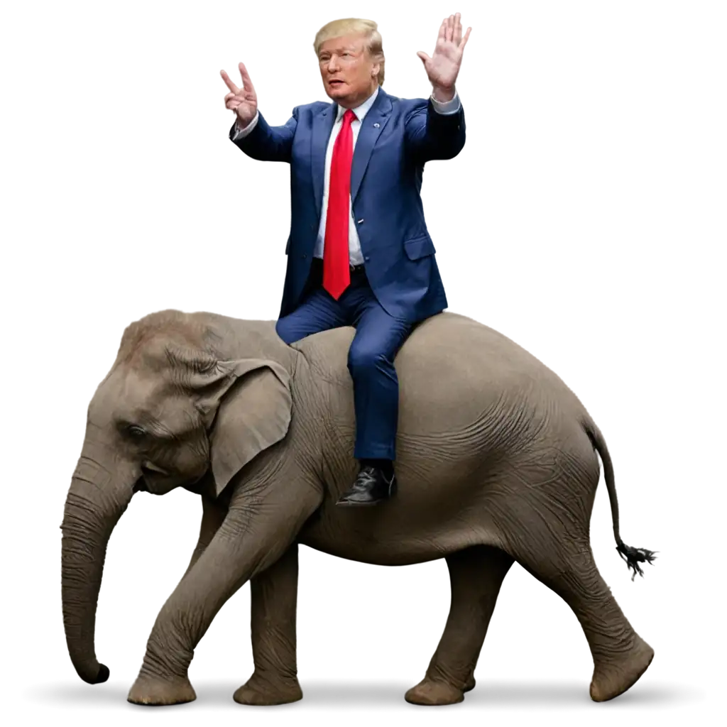 Donald-Trump-Riding-an-Elephant-HighQuality-PNG-Image-for-Political-Graphics