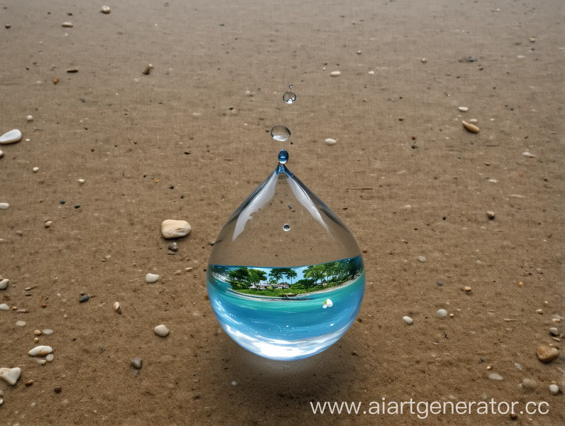 Serenity-in-Nature-Tranquil-Scene-with-Cascading-Water-Droplets