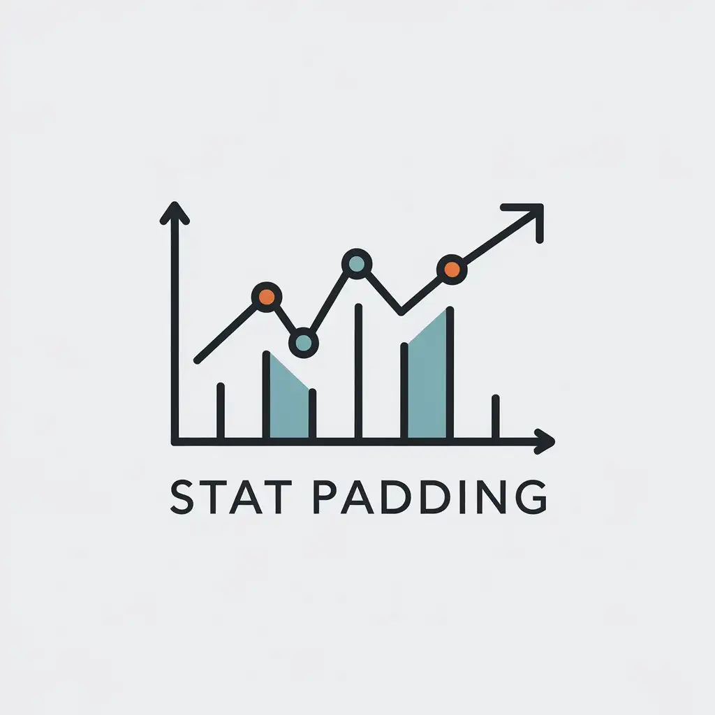 LOGO Design for Stat Padding Minimalistic Graph with Clear Background