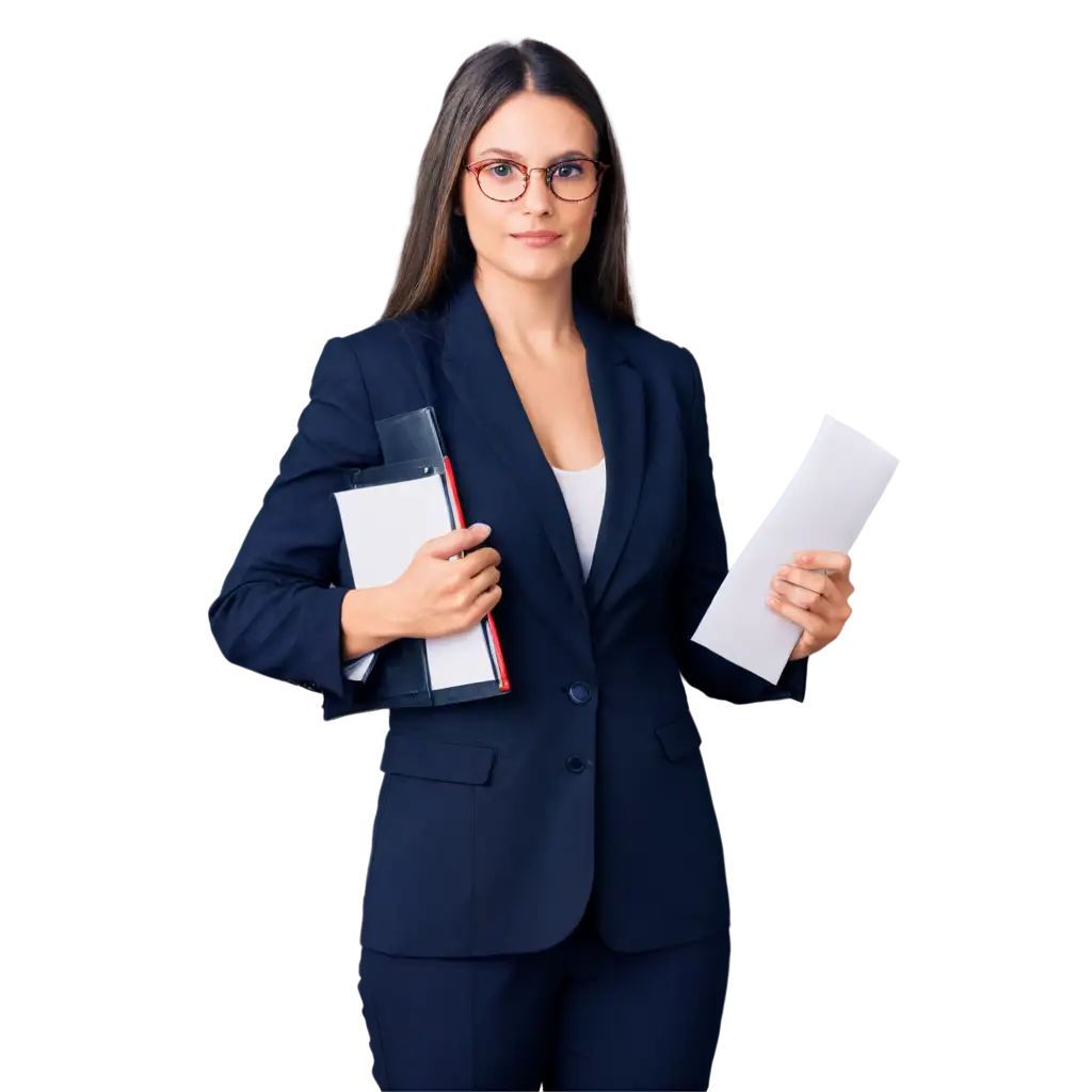 Professional-Business-Lady-Auditor-with-Checklist-PNG-Image