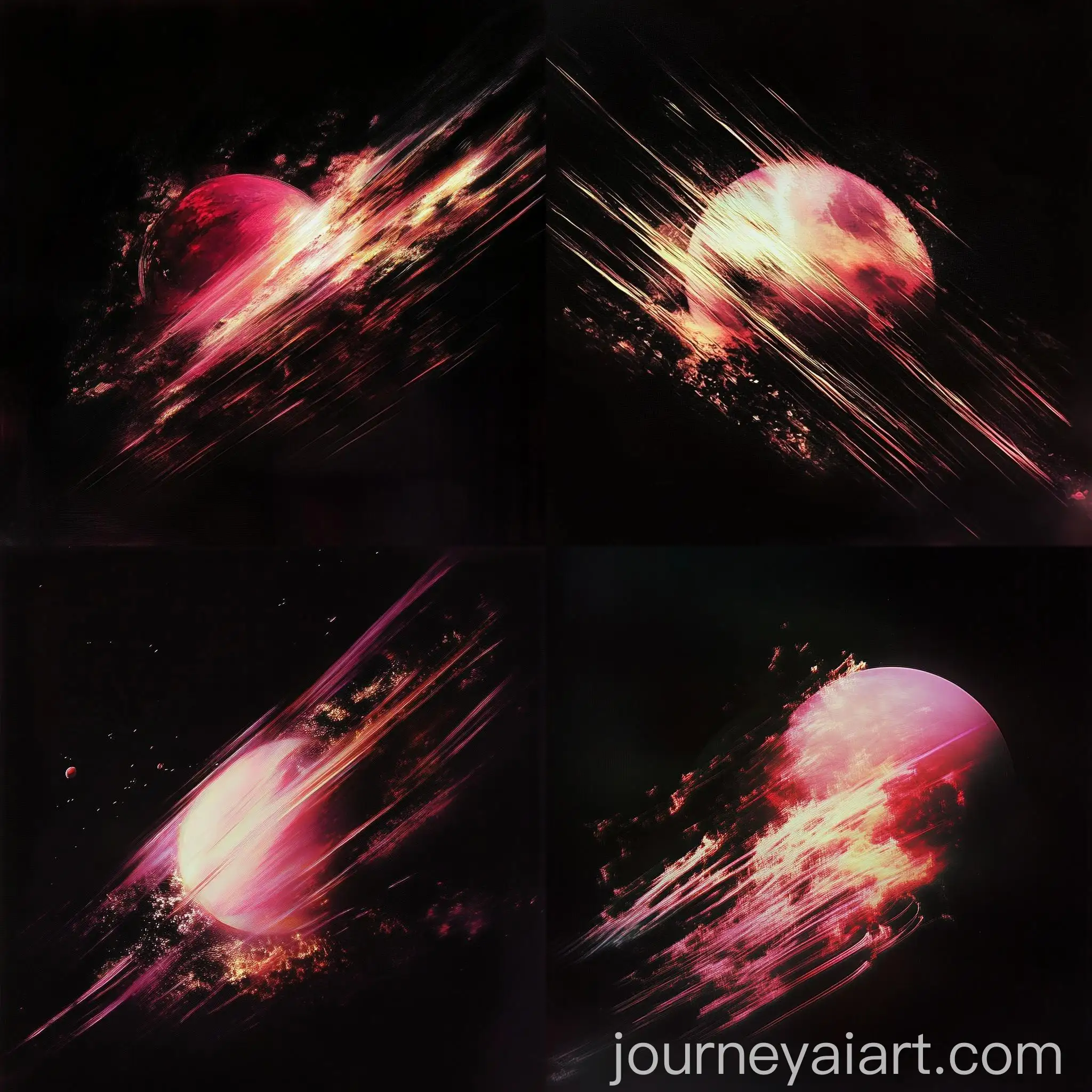 Abstract-Cosmic-Scene-with-Pink-and-Red-Celestial-Body-in-Motion
