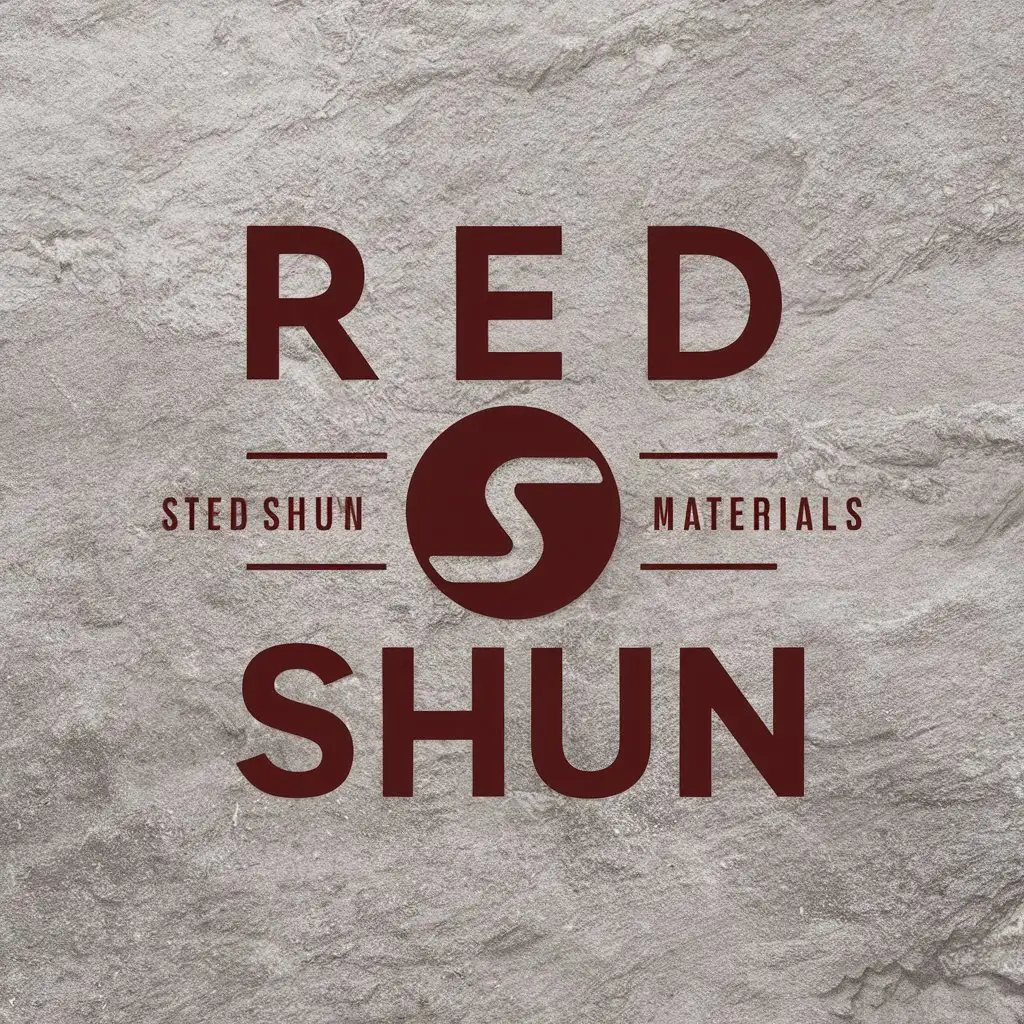 LOGO-Design-For-Red-Shun-Stone-Materials-Theme-with-Clear-Background