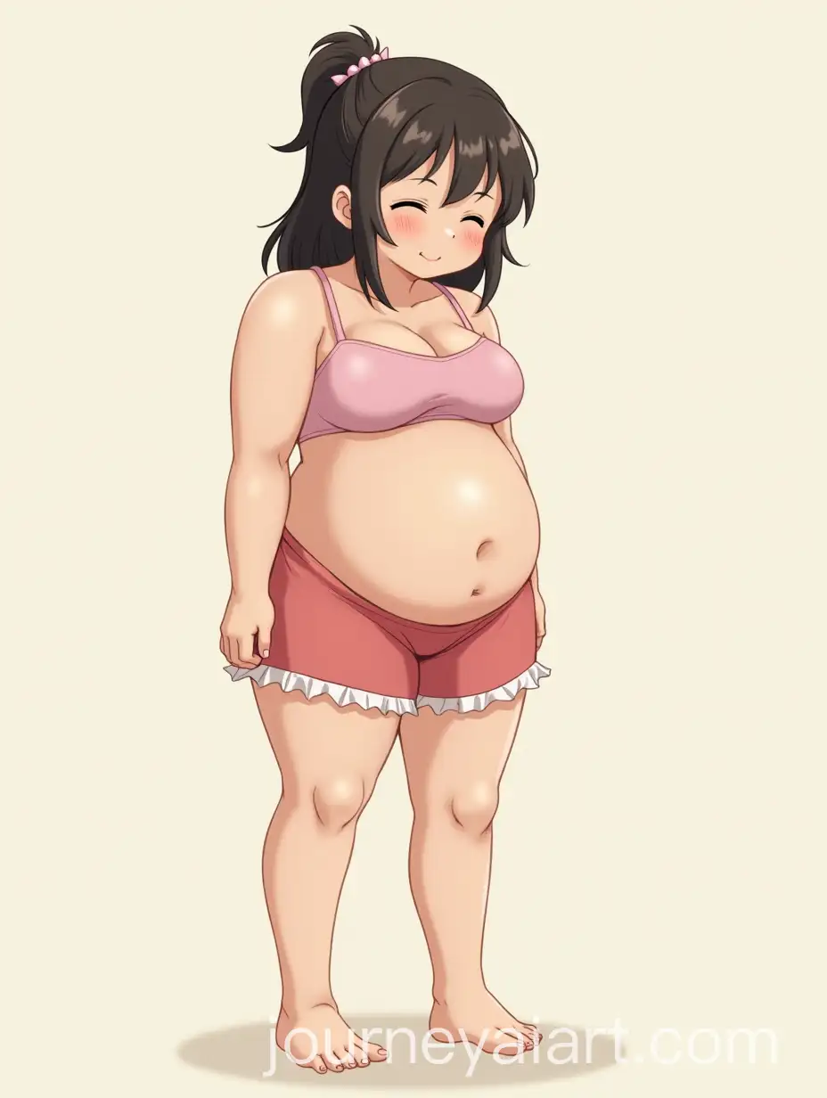 Anime-Woman-with-Small-Belly-Standing-Sideways