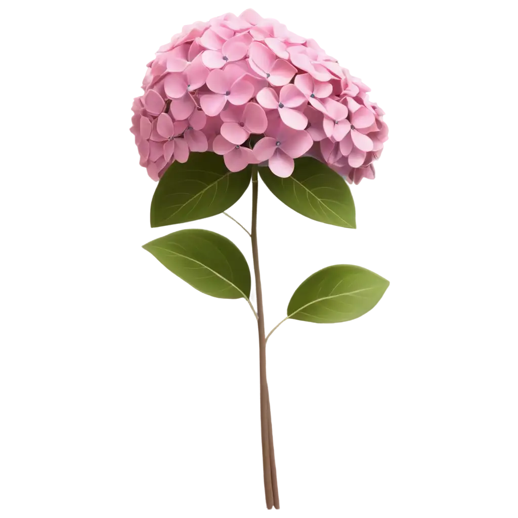 Hydrangea-CloseUp-PNG-Image-3D-Rendering-of-Jerma-985-with-Pink-Bouquet