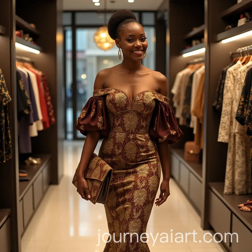 Elegant-Woman-in-Traditional-African-Dress-with-Luxury-Accessories-in-Boutique