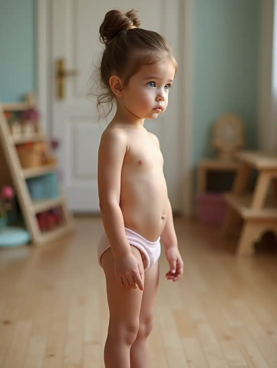 Slender-Little-Girl-with-Blue-Eyes-in-Playroom-Wearing-Bare-Midriff-Top-and-Standing