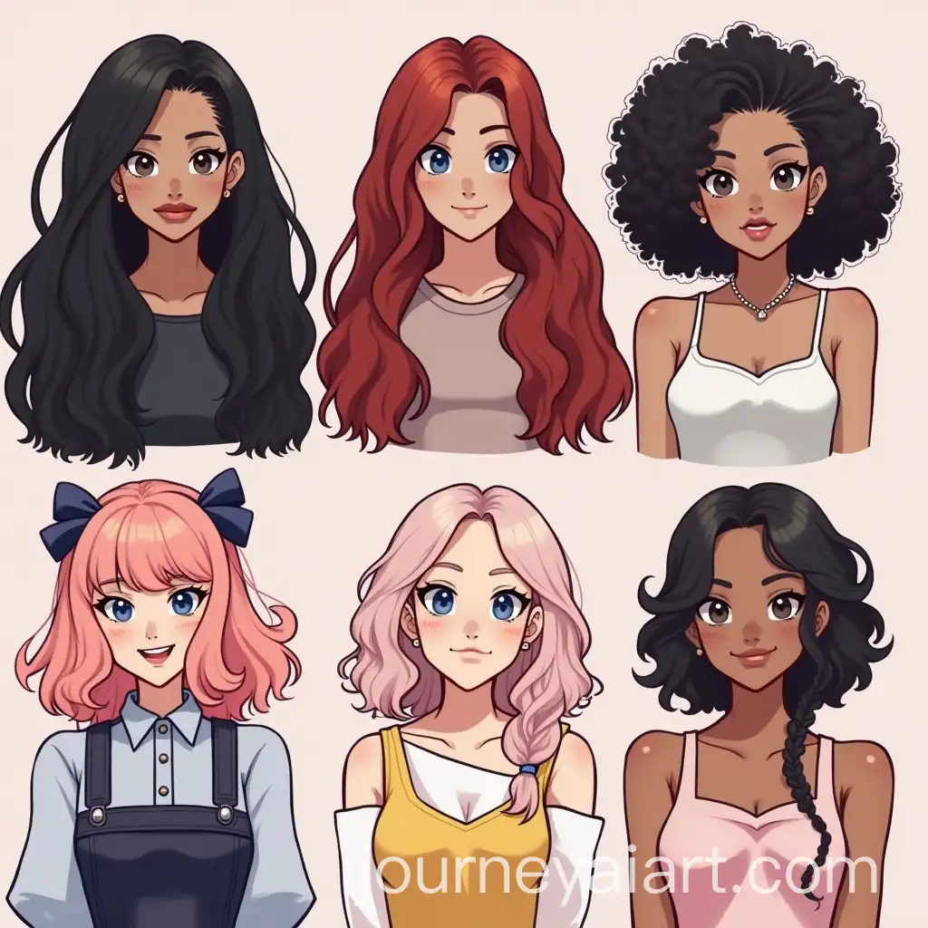 Athena-Leona-Dannica-Quin-Evangeline-and-Vivienne-Diverse-Hairstyles-and-Distinctive-Haircuts
