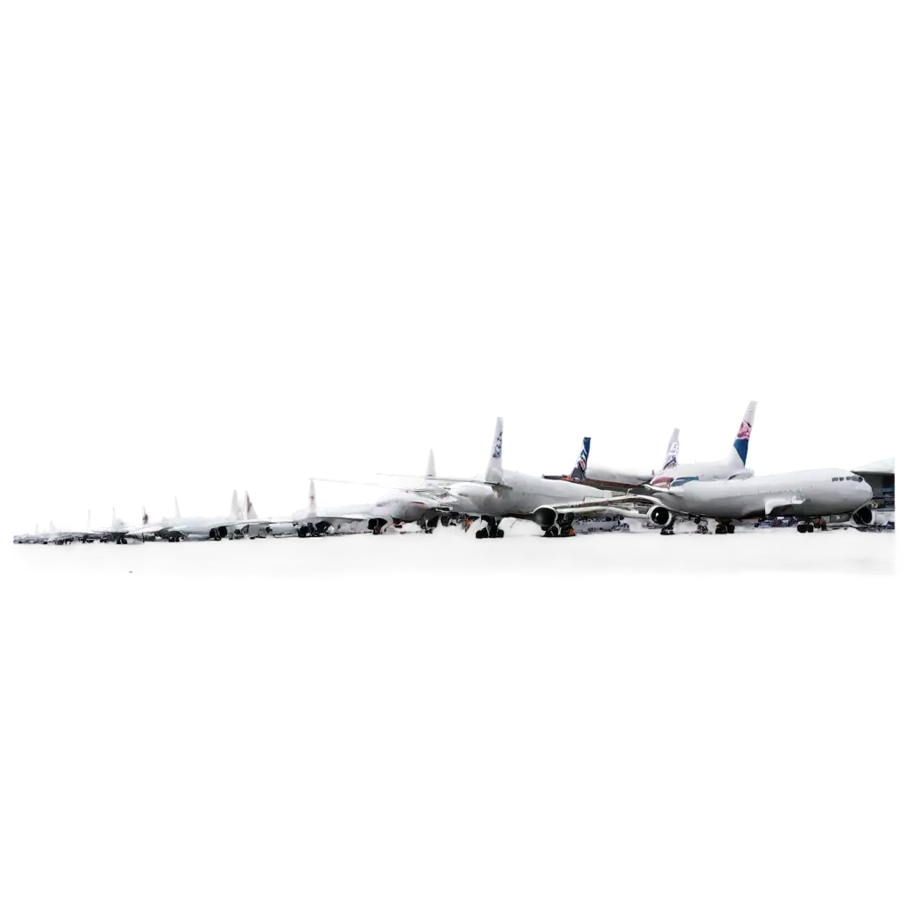 HighQuality-PNG-Image-of-Various-Planes-Lined-Up-on-an-Airport-Runway