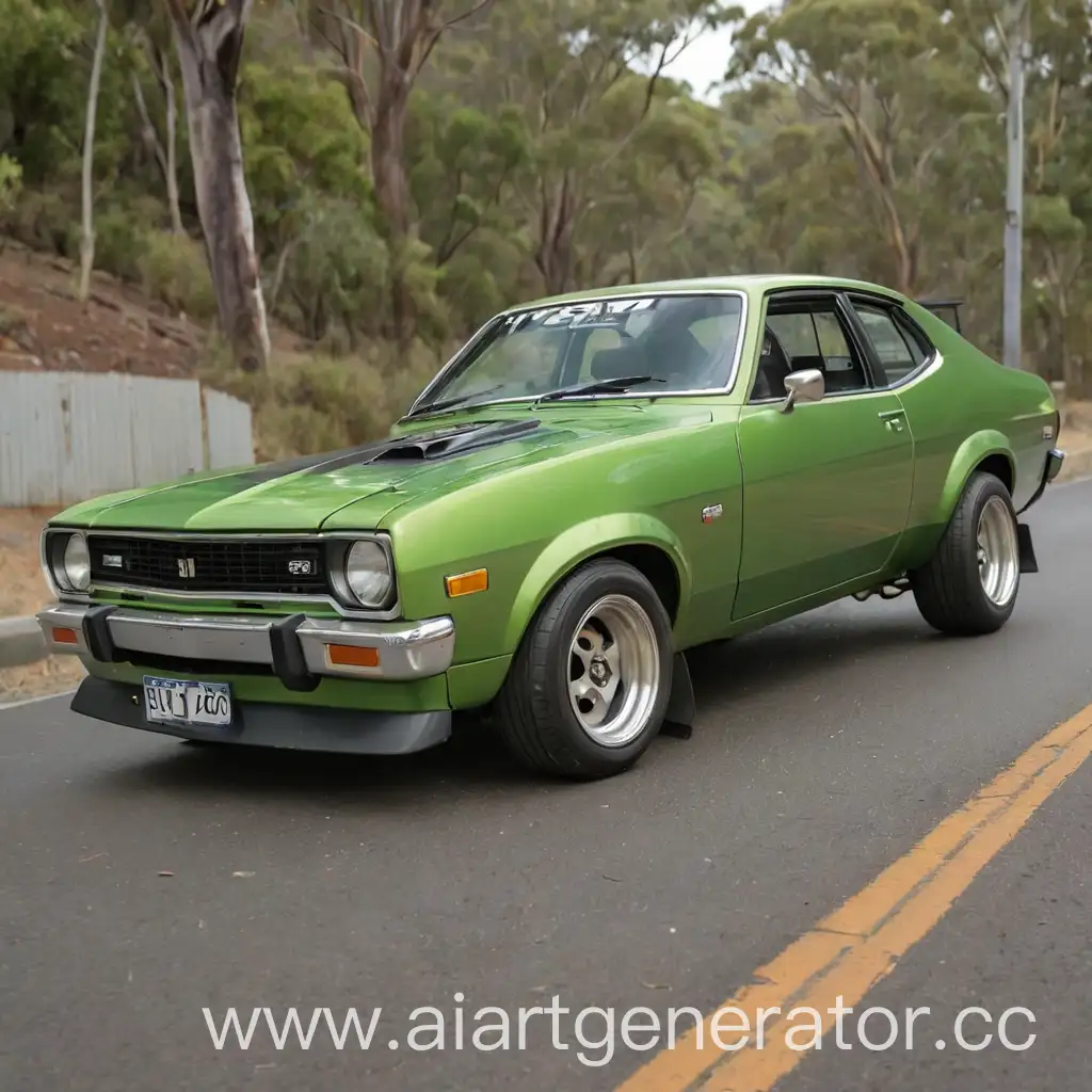 Vintage-Green-LJ-Torana-Classic-Car-in-Urban-Setting