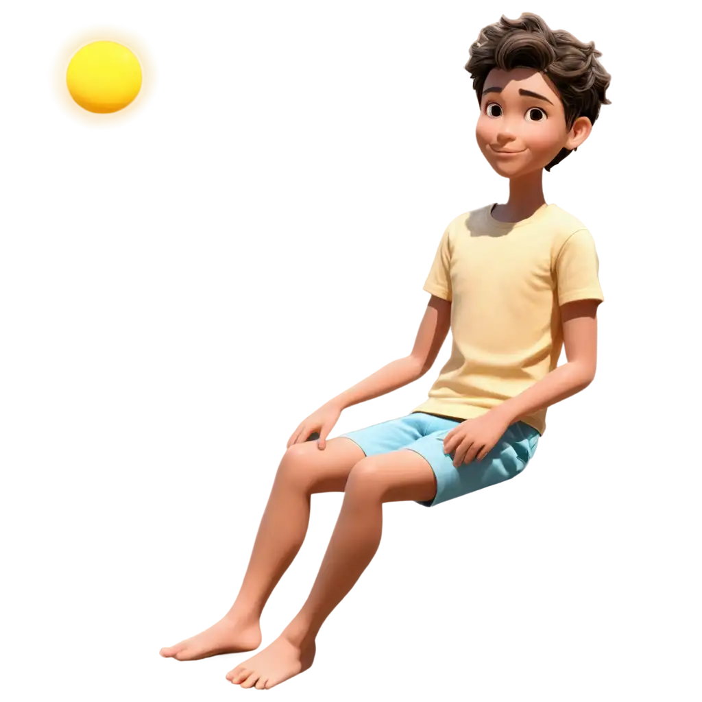 PNG-Image-of-a-Middle-School-Student-Sunbathing-Under-the-Sunshine-in-Proper-Clothing