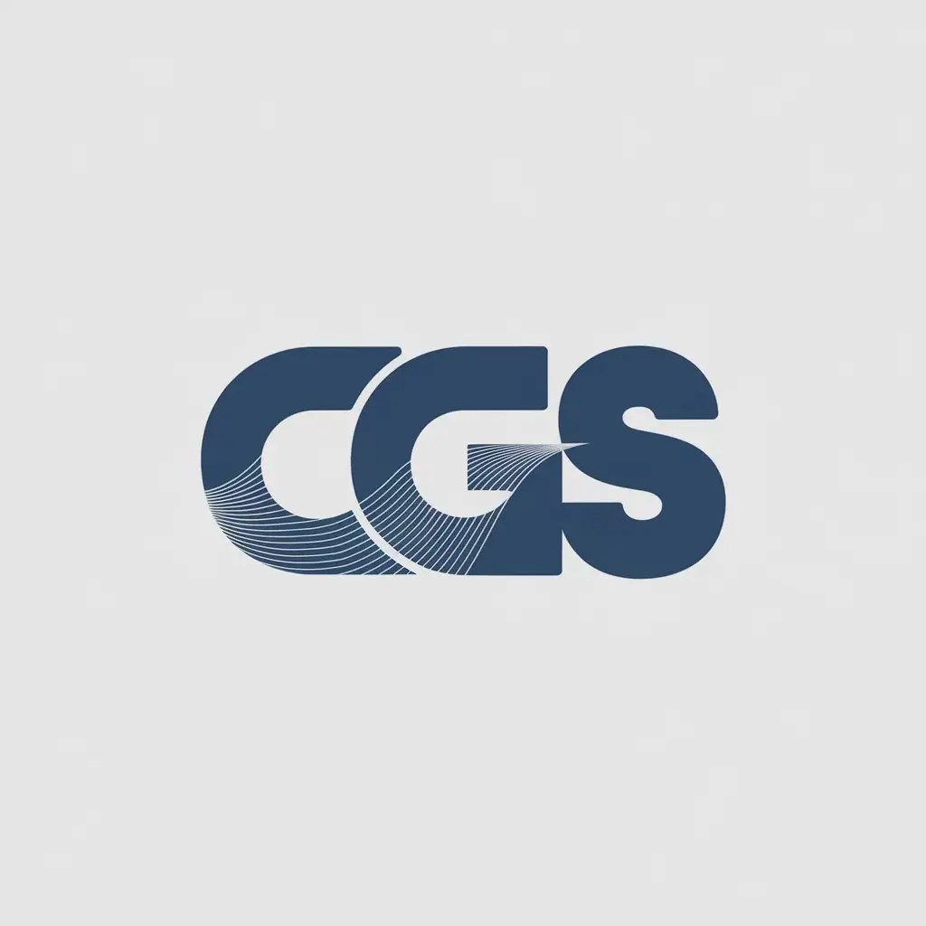 LOGO Design for CGS Minimalistic Blue Text with Subtle Details and Clear Background