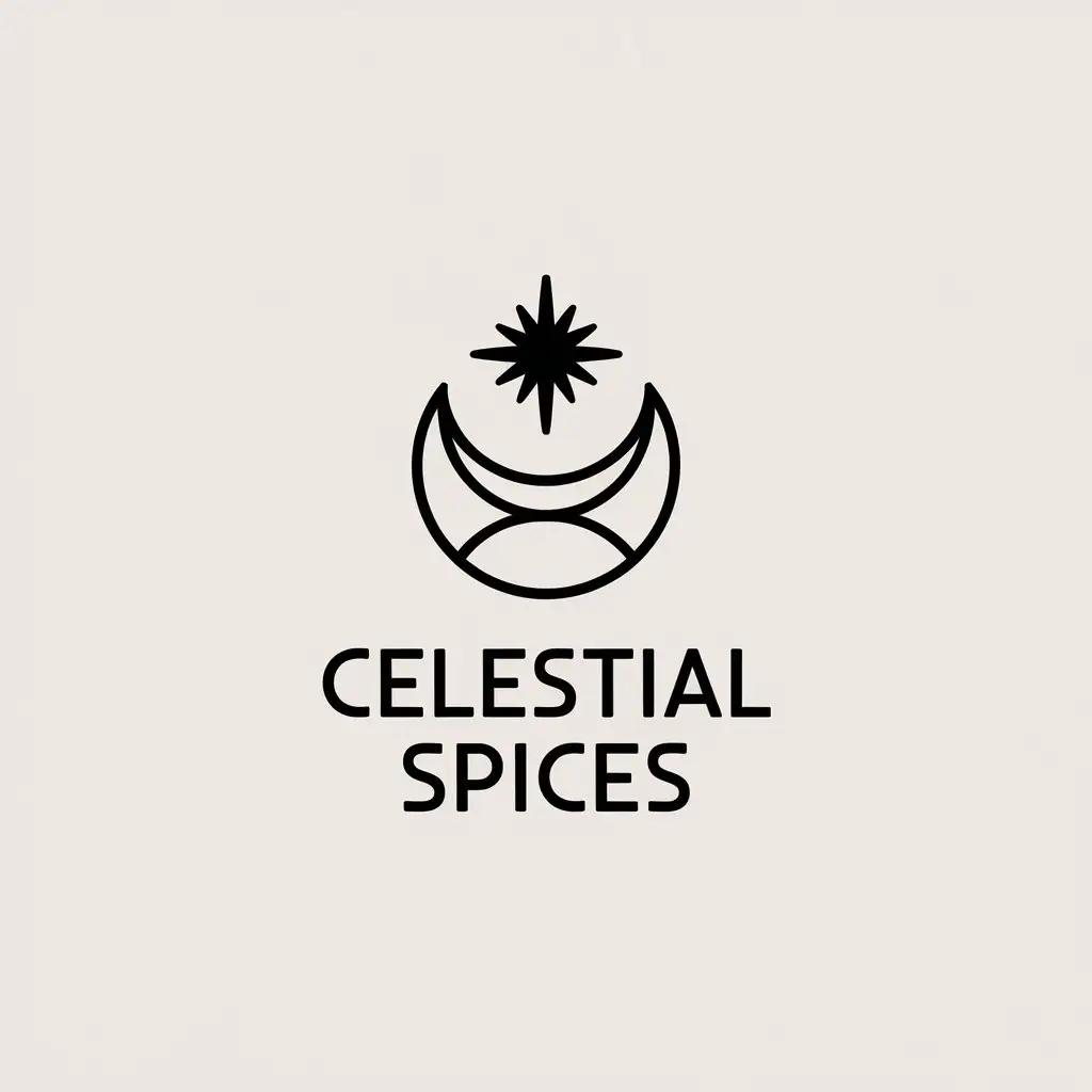 LOGO Design for Celestial Spices Heavenly Comfort Taste with Minimalistic Design for Restaurant Industry