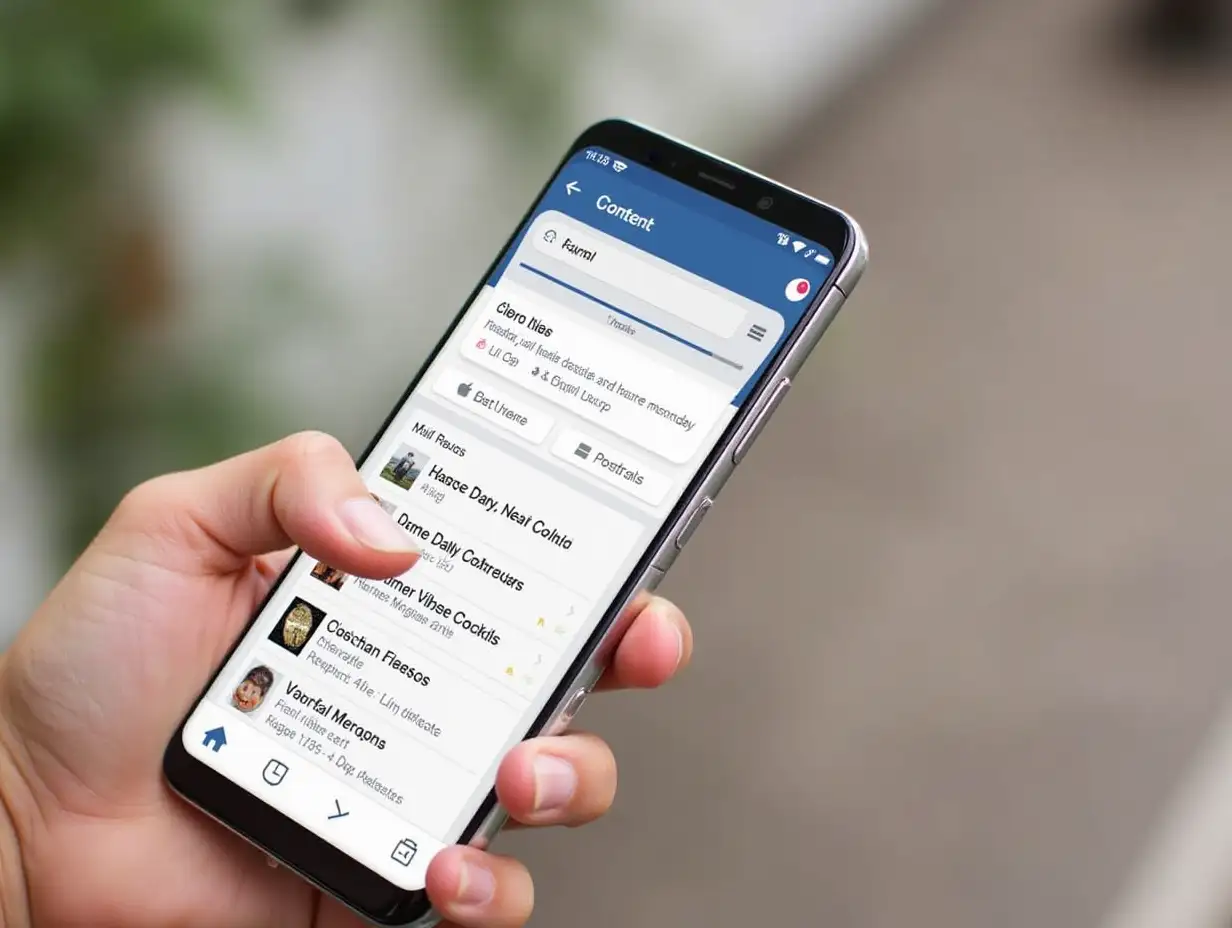 Online Social Website Content On Phone