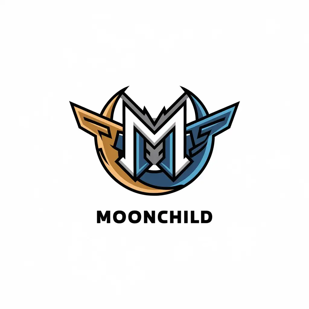 LOGO Design for Moonchild MN with Minimalistic Design for Gamers in Technology Industry