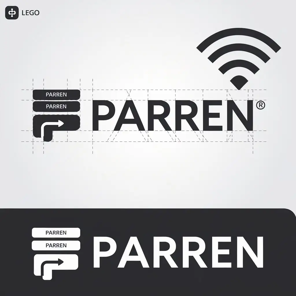 LOGO Design for Parren Web Hosting Logo with WiFi Signal Theme