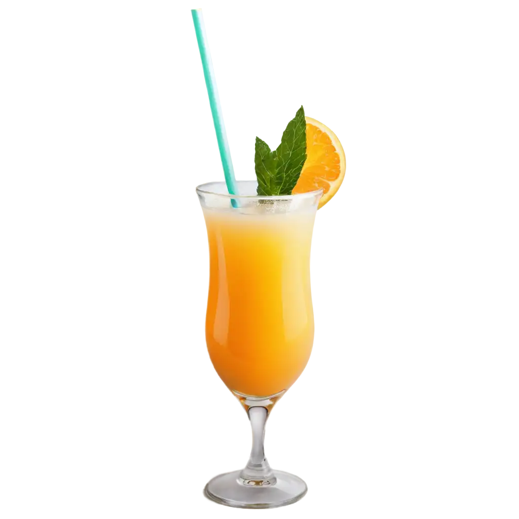 HighQuality-PNG-Image-of-a-Glass-Filled-with-Orange-Juice-Mint-Leaves-and-Straw-for-Refreshing-Visuals