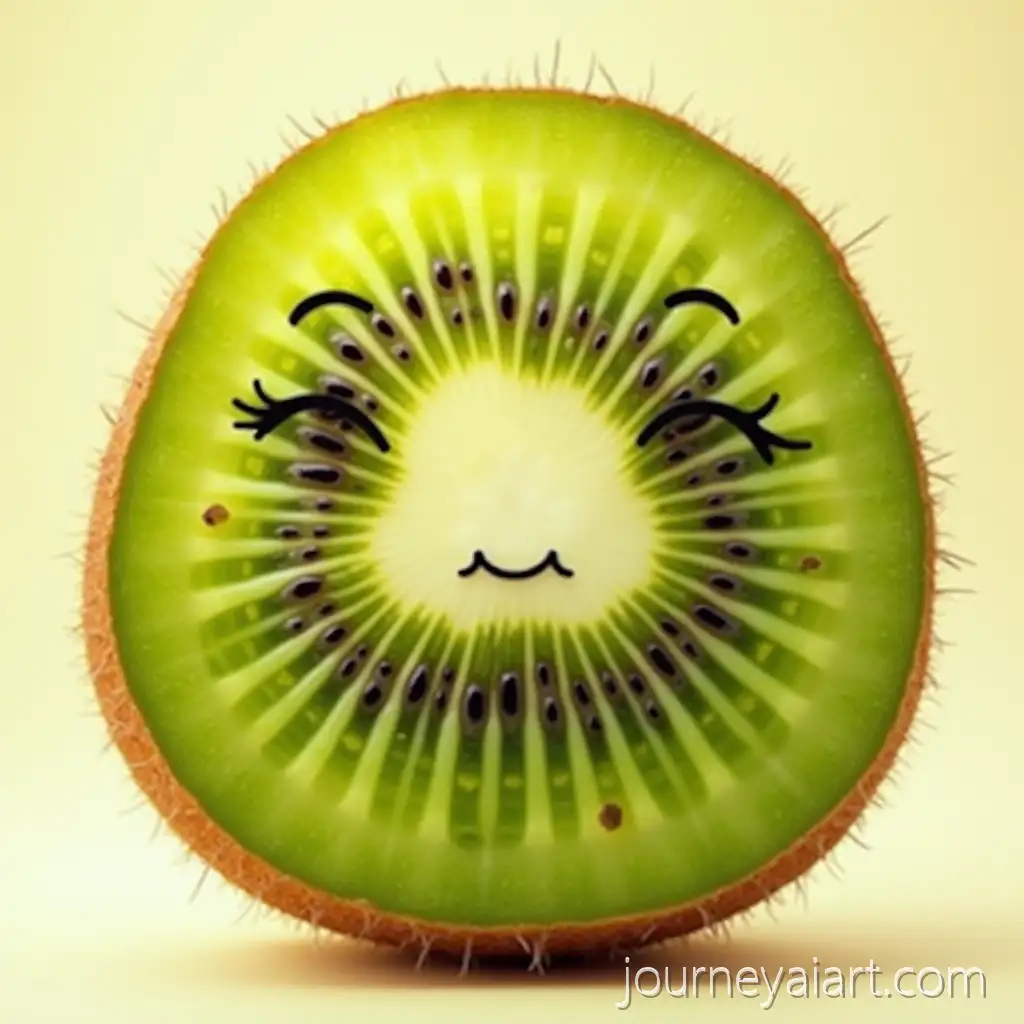 Kiwi-Fruit-with-a-Face-Eating-a-Slice-of-Kiwi