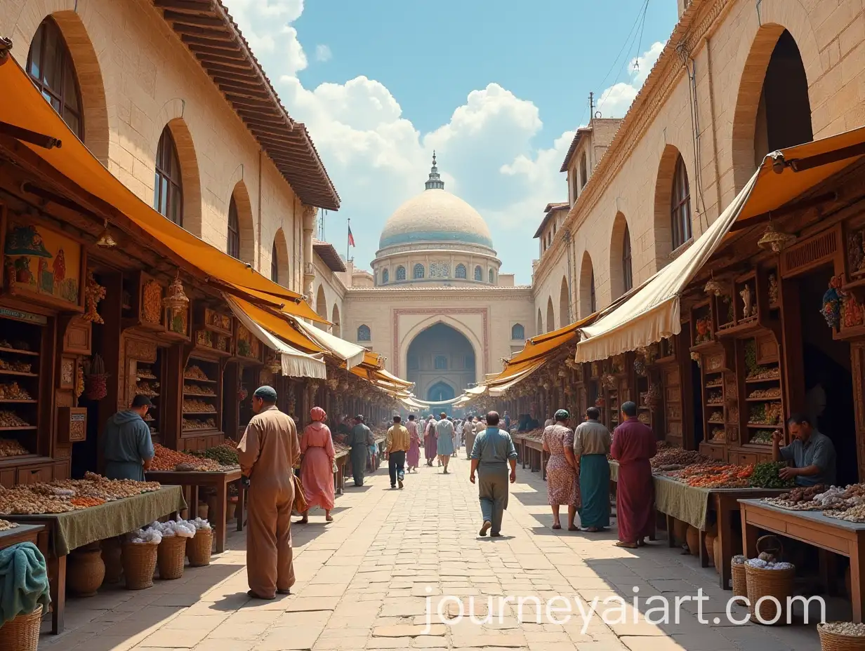 Ancient-Persian-Marketplace-with-Vibrant-Stalls-and-Traders
