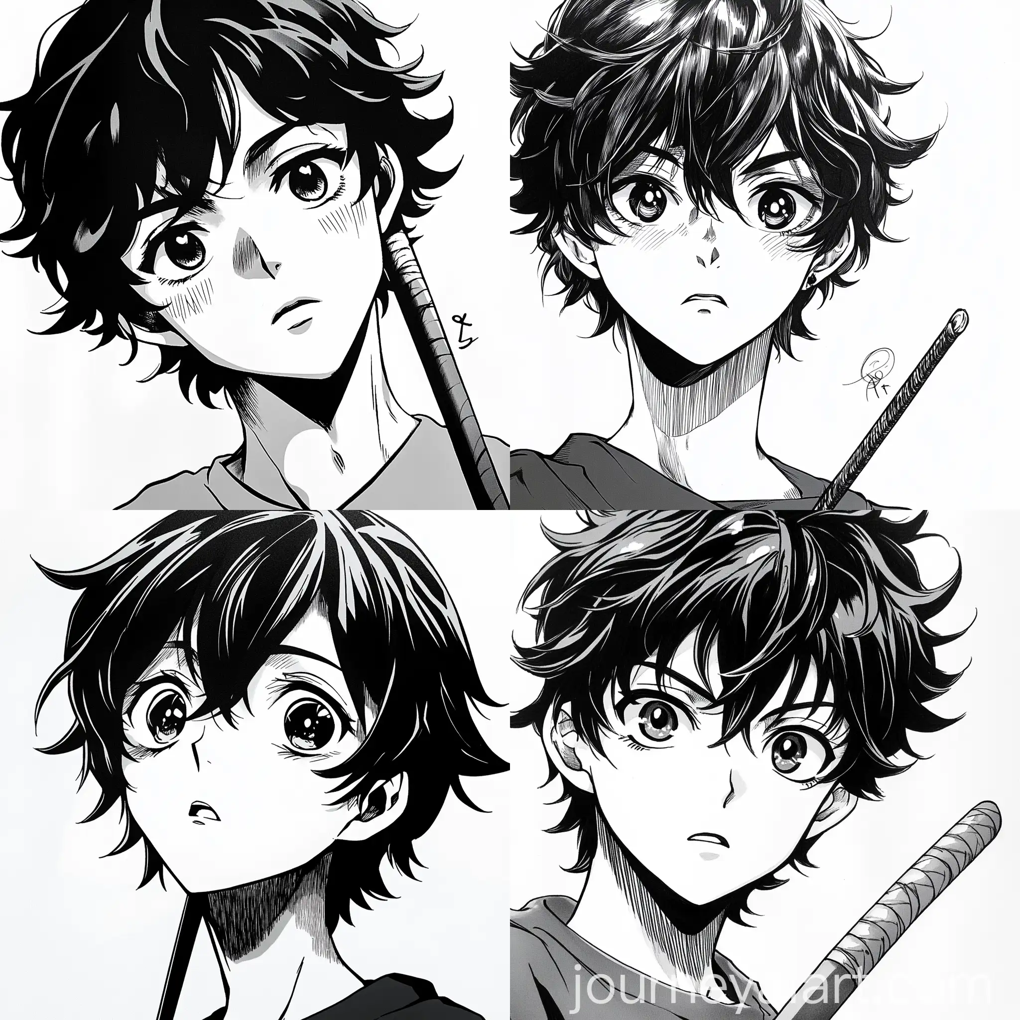 Traditional-Manga-Style-Male-Portrait-with-Anime-Influences