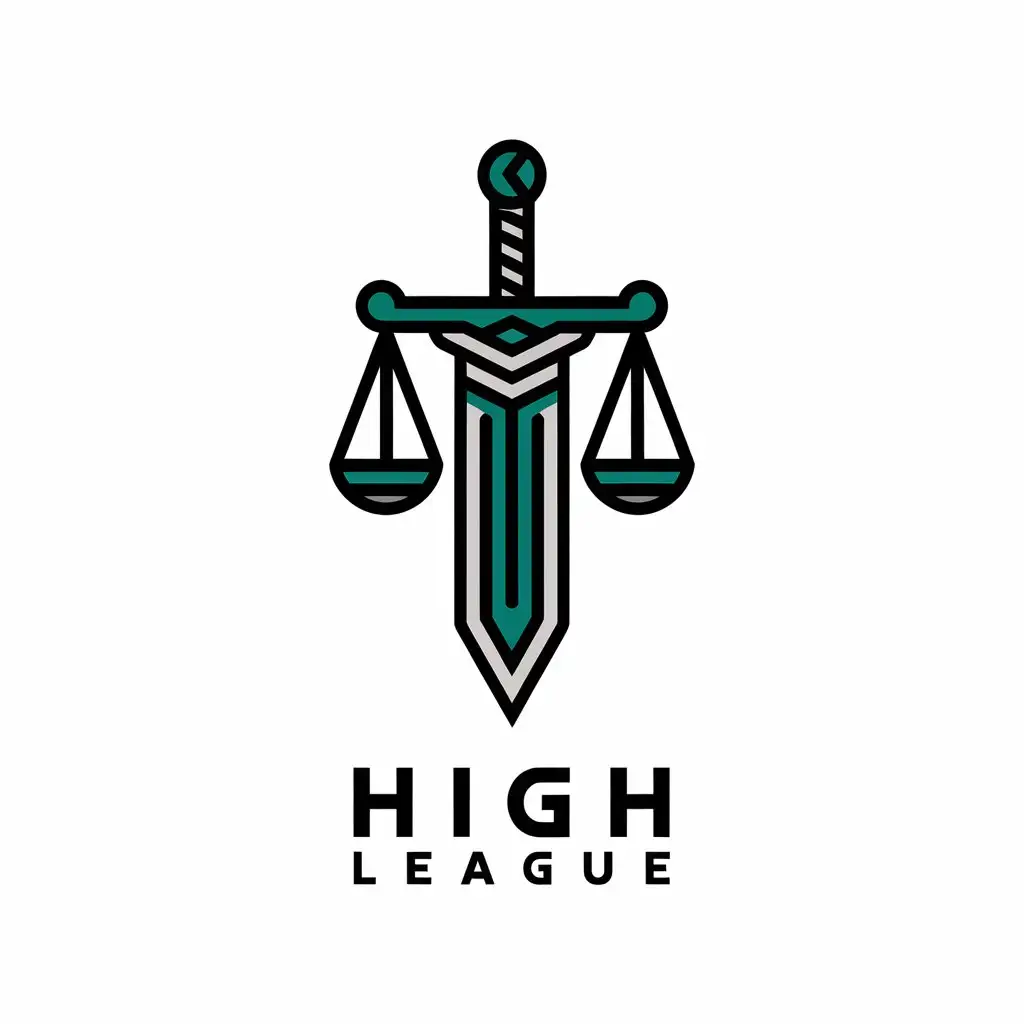 LOGO Design for High League Sword with Scales Symbol for Finance Industry