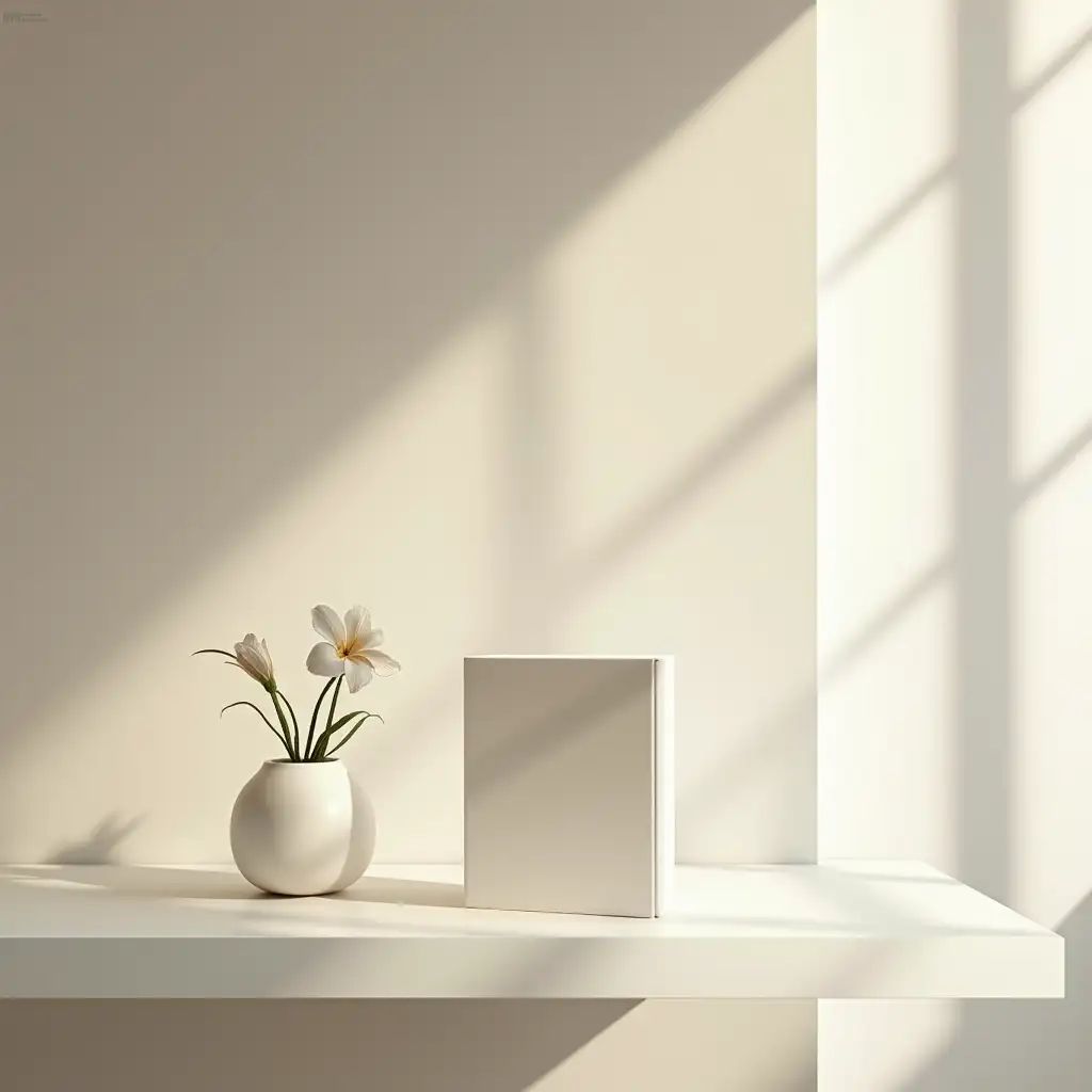 Minimalist-Modern-Scene-with-HighEnd-Packaging-and-Elegant-Floral-Accents