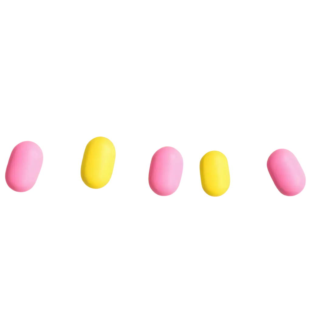 Colorful-Pill-PNG-Image-with-Pink-Yellow-Light-Blue-and-Green-Segments-for-Graphic-Design