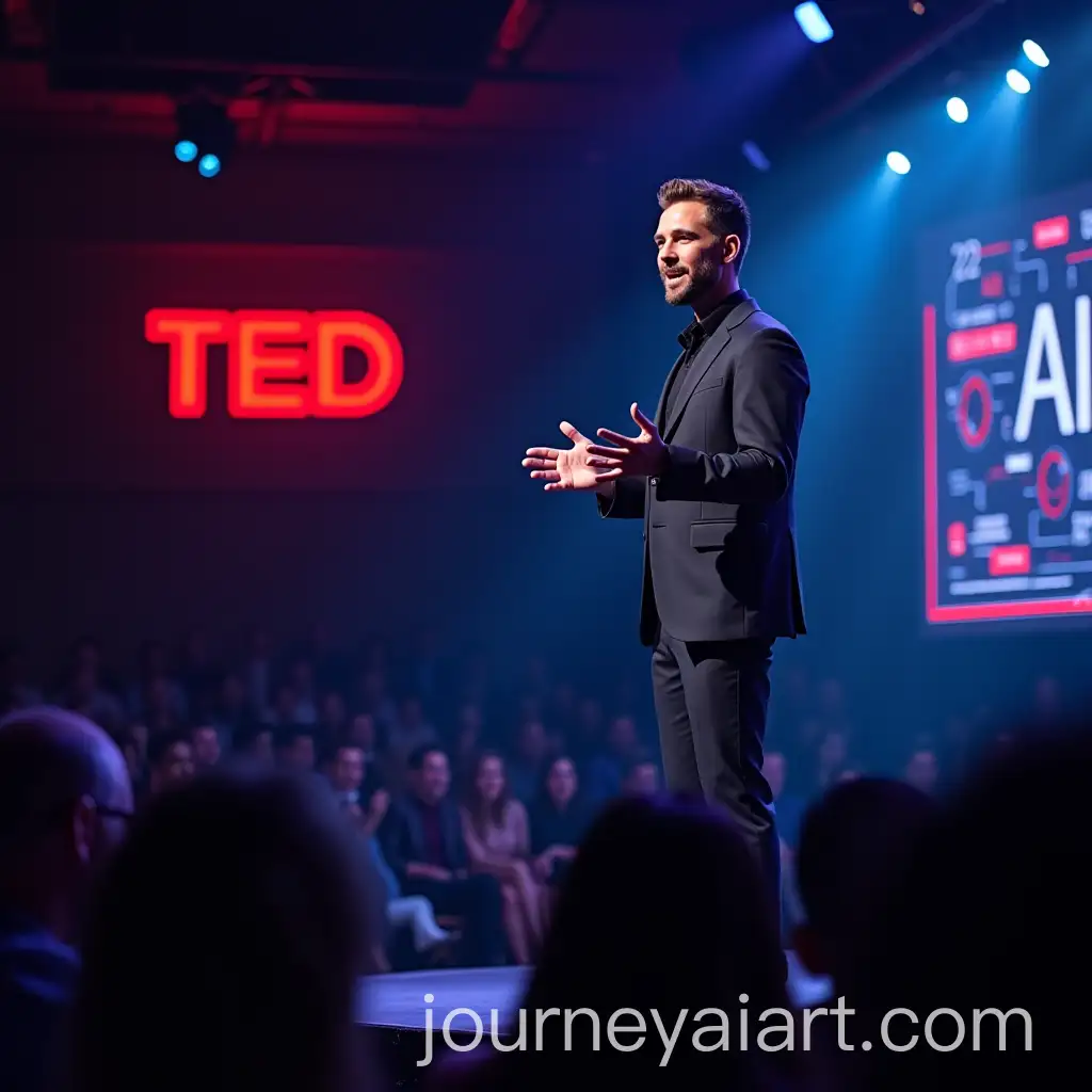 Charismatic-Male-Speaker-Delivering-TED-Talk-on-Futuristic-Stage-in-2027