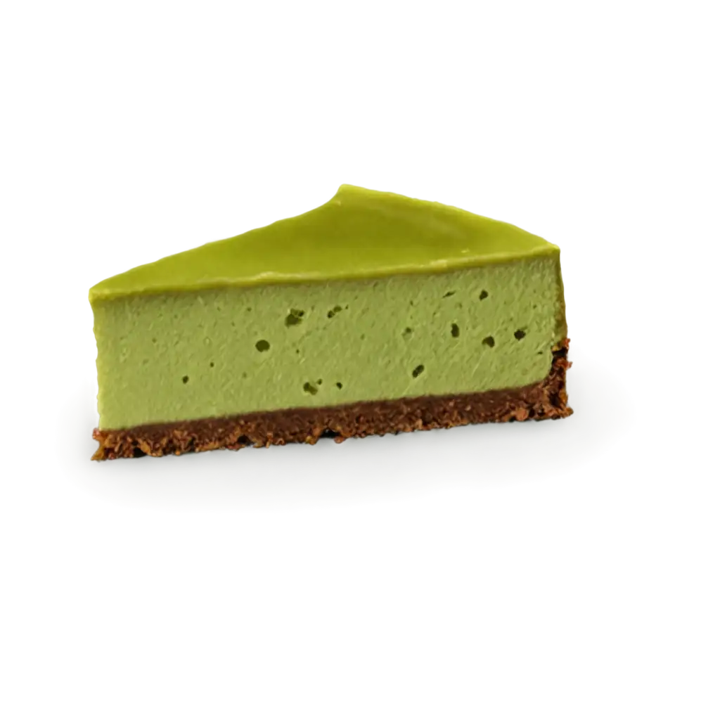 One-Slice-Matcha-Cheesecake-PNG-HighQuality-Transparent-Image-for-Creative-Projects