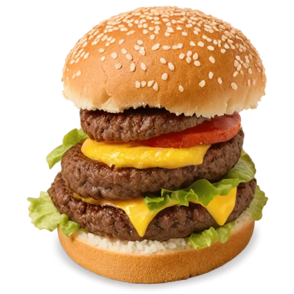 Succulent-Stuffed-Hamburger-with-2-Beef-Patties-PNG-Image