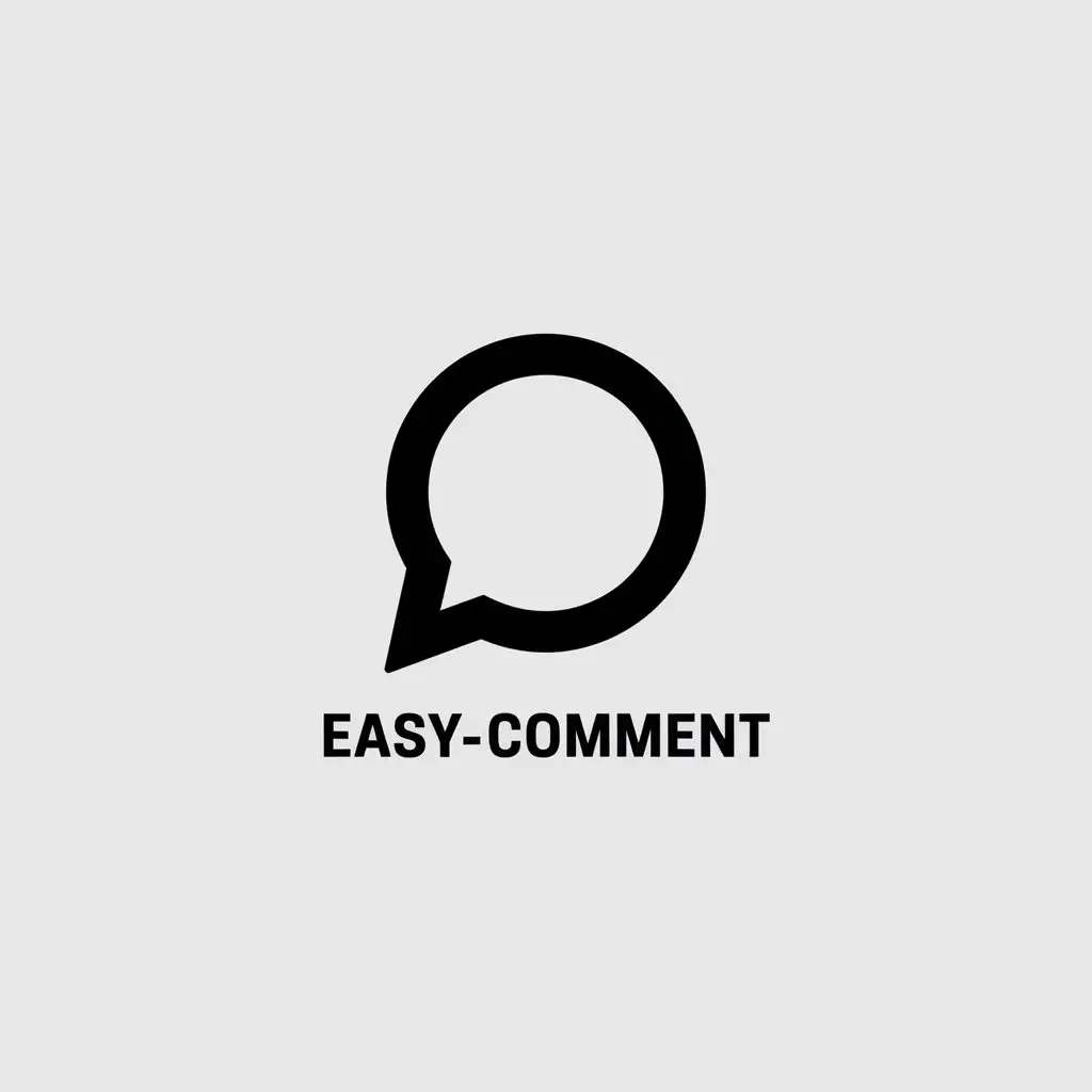 LOGO Design for EasyComment Minimalistic Vector with Blank Symbol for Internet Industry